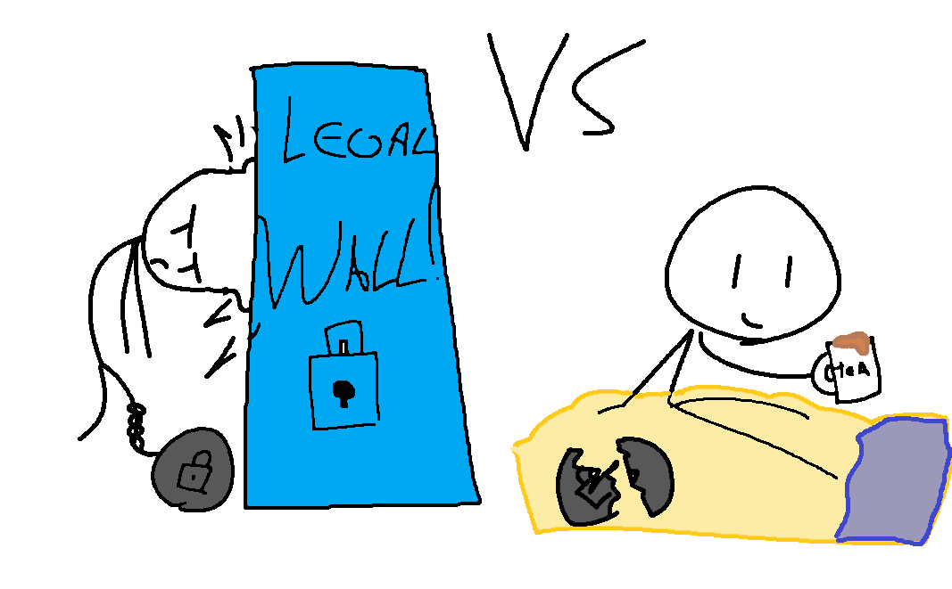 Drawing 1: The Soul-Crushing Legal Wall vs. The IDCIYMI Freedom